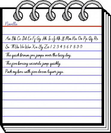 Navilla Regular animated font preview Navilla Regular animated font preview