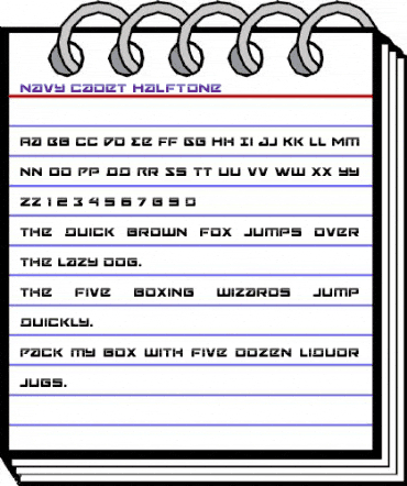 Navy Cadet Halftone Regular animated font preview Navy Cadet Halftone Regular animated font preview