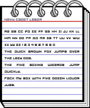 Navy Cadet Laser Regular animated font preview