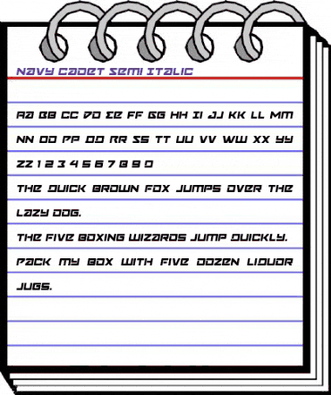 Navy Cadet Semi-Italic Semi-Italic animated font preview Navy Cadet Semi-Italic Semi-Italic animated font preview