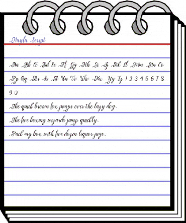 Nayla Script Regular animated font preview Nayla Script Regular animated font preview