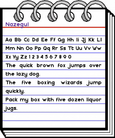 Nazegul Regular animated font preview Nazegul Regular animated font preview
