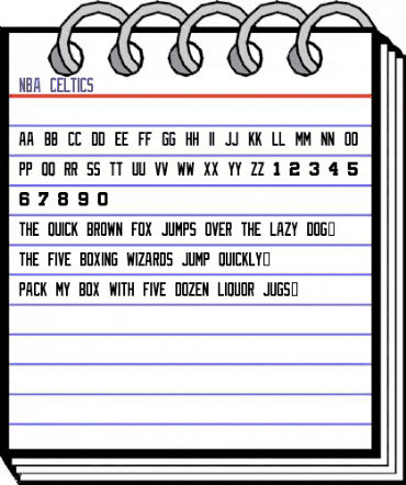 NBA Celtics Regular animated font preview NBA Celtics Regular animated font preview
