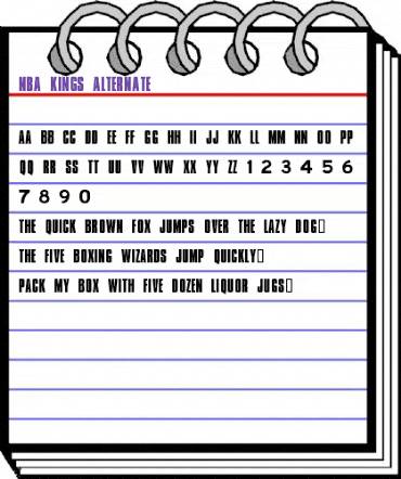 NBA Kings Alternate Regular animated font preview