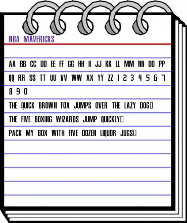 NBA Mavericks Regular animated font preview NBA Mavericks Regular animated font preview
