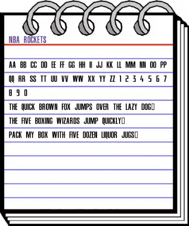 NBA Rockets Regular animated font preview NBA Rockets Regular animated font preview