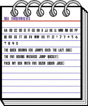 NBA Timberwolves Regular animated font preview NBA Timberwolves Regular animated font preview
