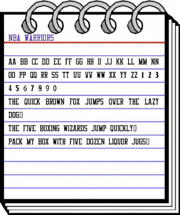 NBA Warriors Regular animated font preview NBA Warriors Regular animated font preview