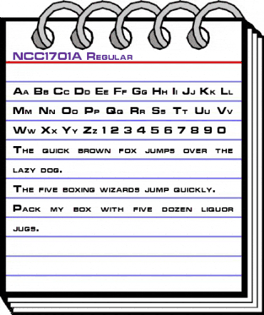 NCC1701A Regular animated font preview