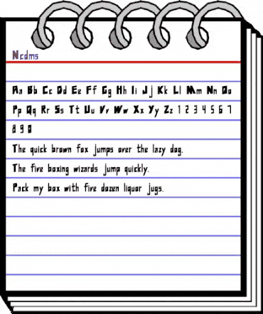 Ncdms Regular animated font preview Ncdms Regular animated font preview