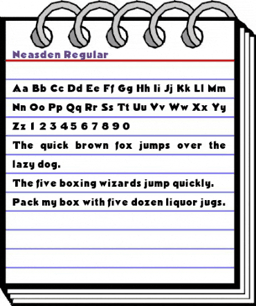 Neasden Regular animated font preview