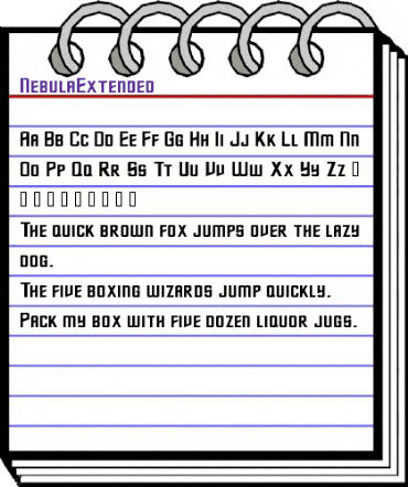NebulaExtended Regular animated font preview