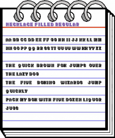 Necklace Filled Regular animated font preview
