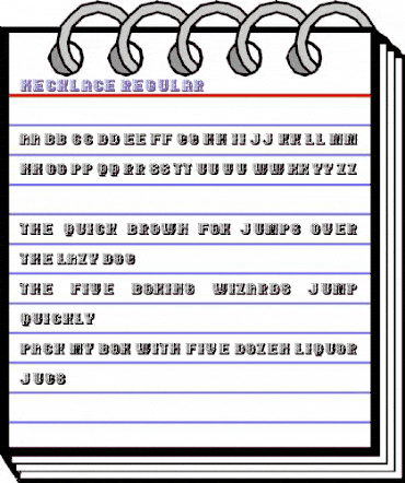 Necklace Regular animated font preview