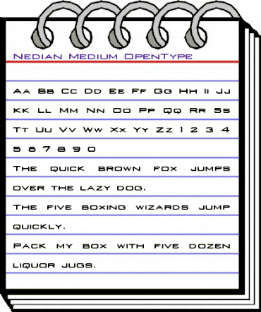 Nedian Medium animated font preview Nedian Medium animated font preview