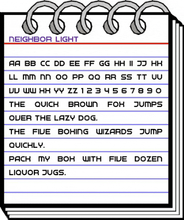 Neighbor Light animated font preview Neighbor Light animated font preview