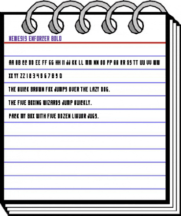 Nemesis Enforcer Bold Bold animated font preview