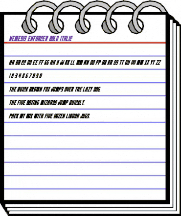Nemesis Enforcer Bold Italic Bold Italic animated font preview Nemesis Enforcer Bold Italic Bold Italic animated font preview