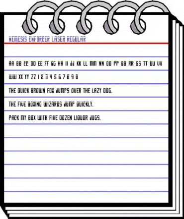 Nemesis Enforcer Laser Regular animated font preview