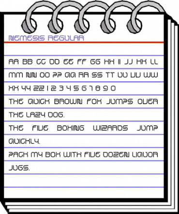 Nemesis Regular animated font preview