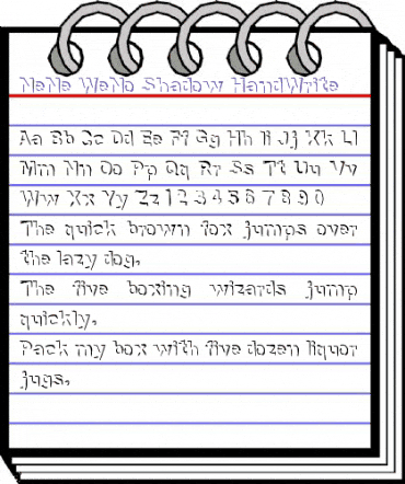 NeNe_WeNo Shadow HandWrite Regular animated font preview NeNe_WeNo Shadow HandWrite Regular animated font preview