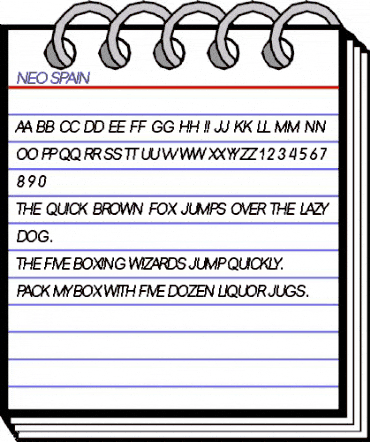 Neo Spain Regular animated font preview