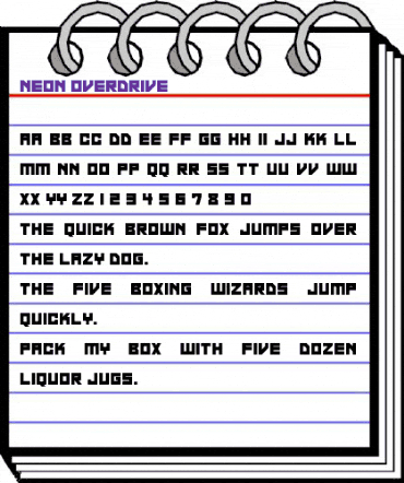 Neon Overdrive Regular animated font preview Neon Overdrive Regular animated font preview