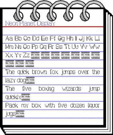 Neon Planet Display Personal Us Regular animated font preview