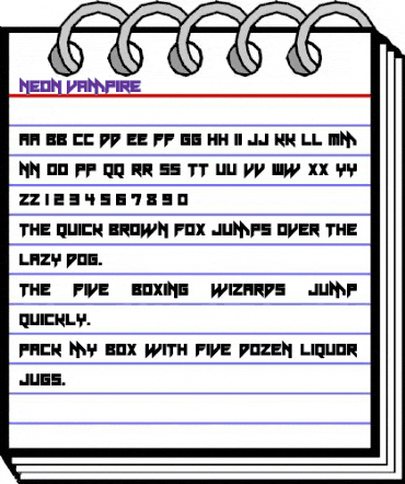Neon Vampire Regular animated font preview