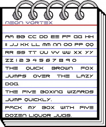 Neon Vortex Regular animated font preview