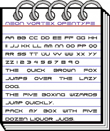 Neon Vortex Regular animated font preview