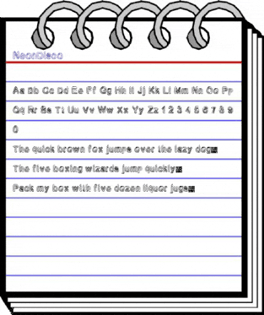 NeonDisco Regular animated font preview