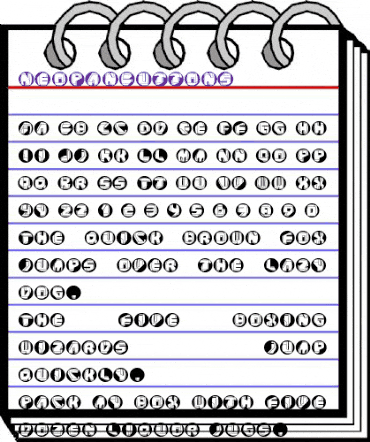 NeoPanButtons Regular animated font preview