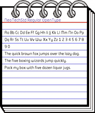 Neo Tech Std Regular animated font preview