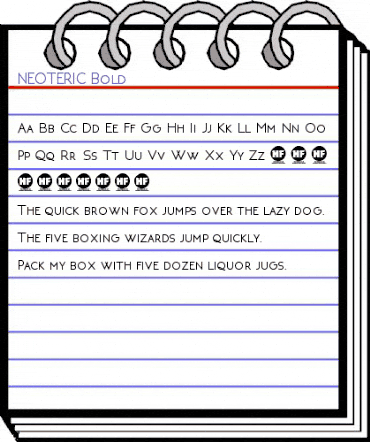 NEOTERIC Bold animated font preview