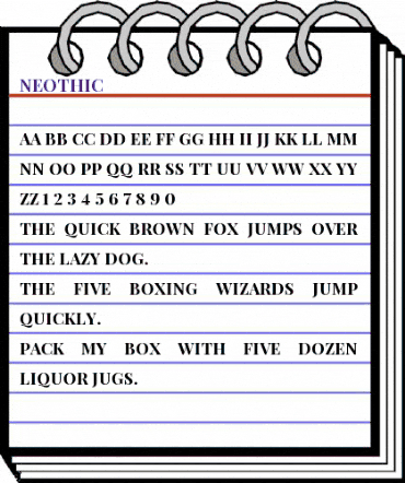 Neothic Regular animated font preview