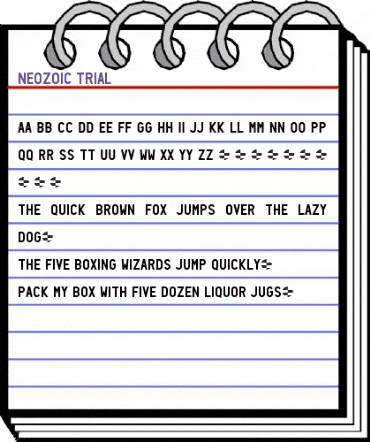Neozoic Trial Regular animated font preview