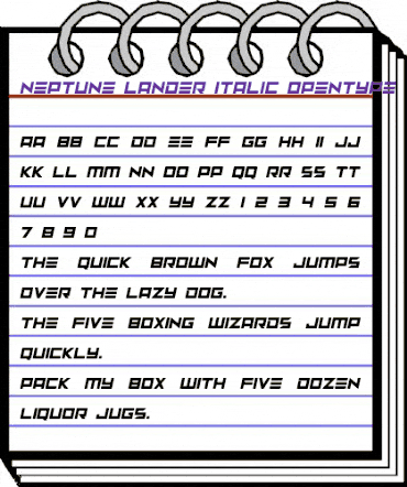 Neptune Lander Italic animated font preview Neptune Lander Italic animated font preview