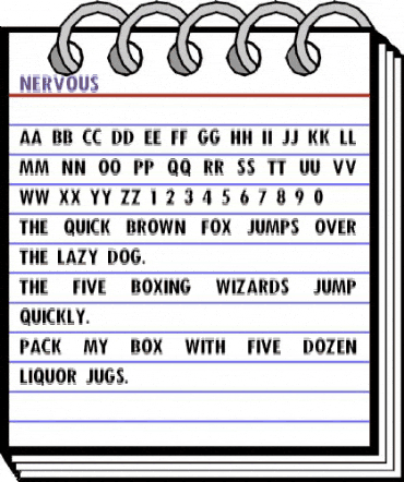 Nervous Regular animated font preview