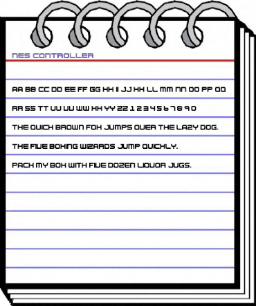 Nes Controller Regular animated font preview Nes Controller Regular animated font preview