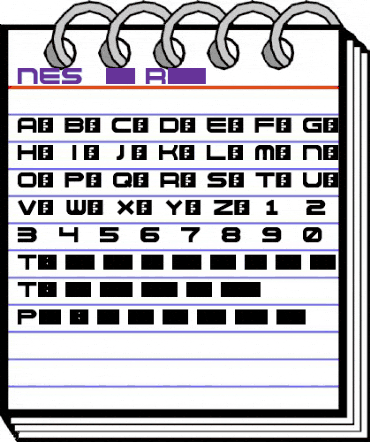 NES-like Regular animated font preview