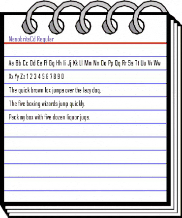 Nesobrite Condensed animated font preview