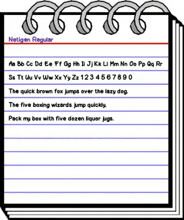 Netigen Regular Regular animated font preview