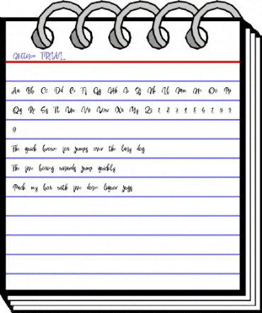 Nettizen Script_TRIAL Regular animated font preview