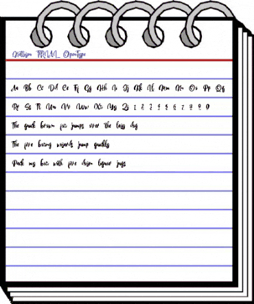 Nettizen Script_TRIAL Regular animated font preview