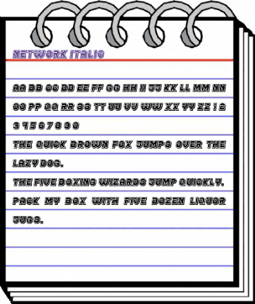 Network Italic animated font preview Network Italic animated font preview