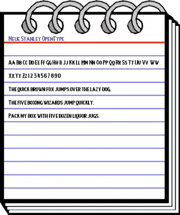 Neue Stanley Regular animated font preview