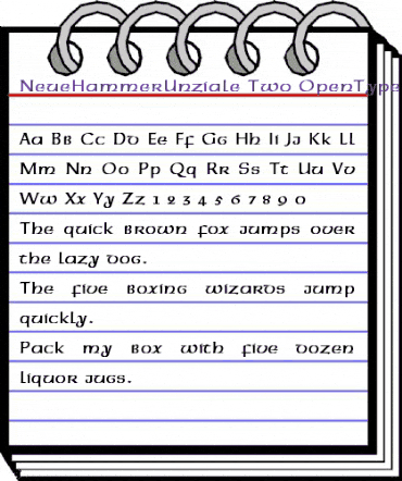 Neue Hammer Unziale 2 animated font preview