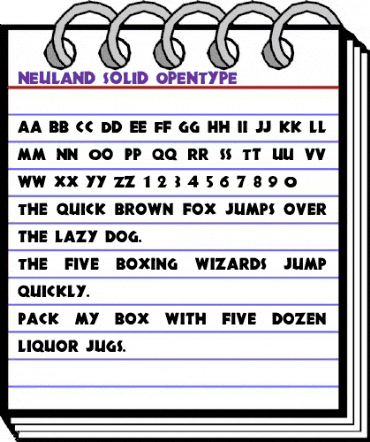 Neuland Solid animated font preview