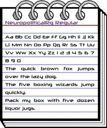 Neuropolitical Regular animated font preview Neuropolitical Regular animated font preview